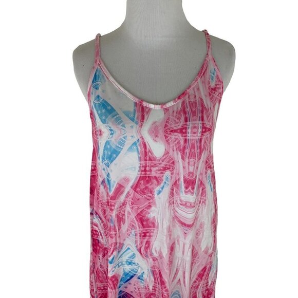 Beyond this Plane Women's S Small Maxi Dress Adjustable Straps Abstract Print - Picture 2 of 7